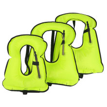 210 Denier Nylon TPU diving equipment Self Inflatable Life Jacket, inflatable life snorkel Vest.